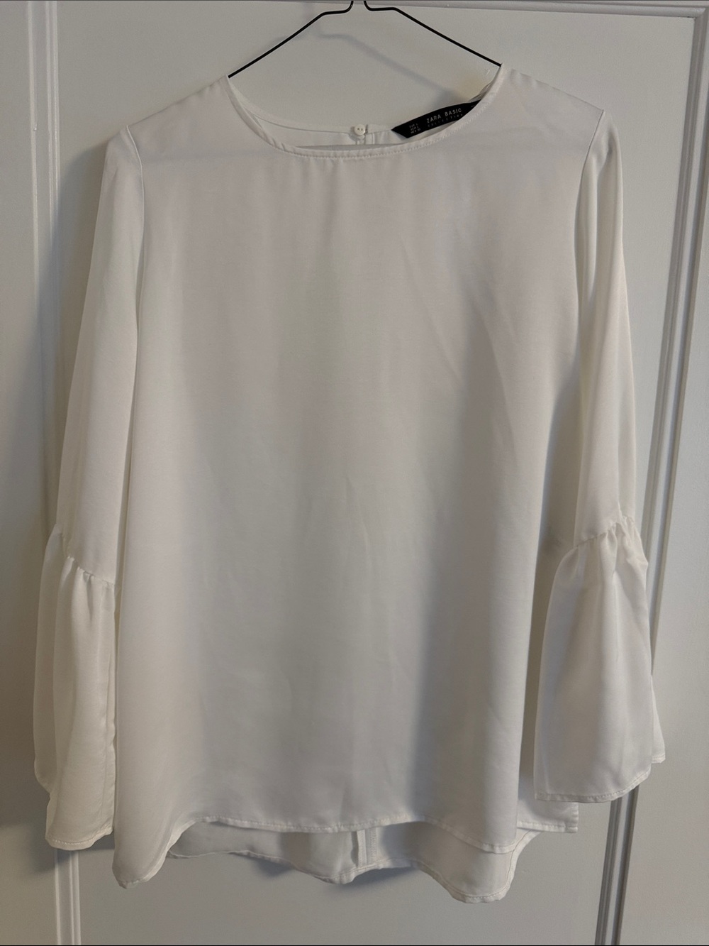 Zara off white  Bell-Sleeve Blouse